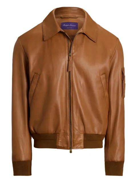 Ralph Lauren Purple Label veste bomber en cuir