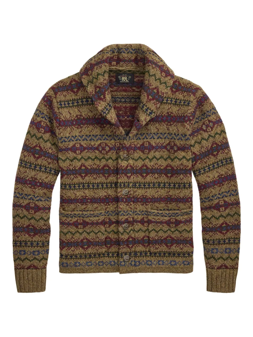 Ralph Lauren RRL Cardigan Fair Isle - Marrone