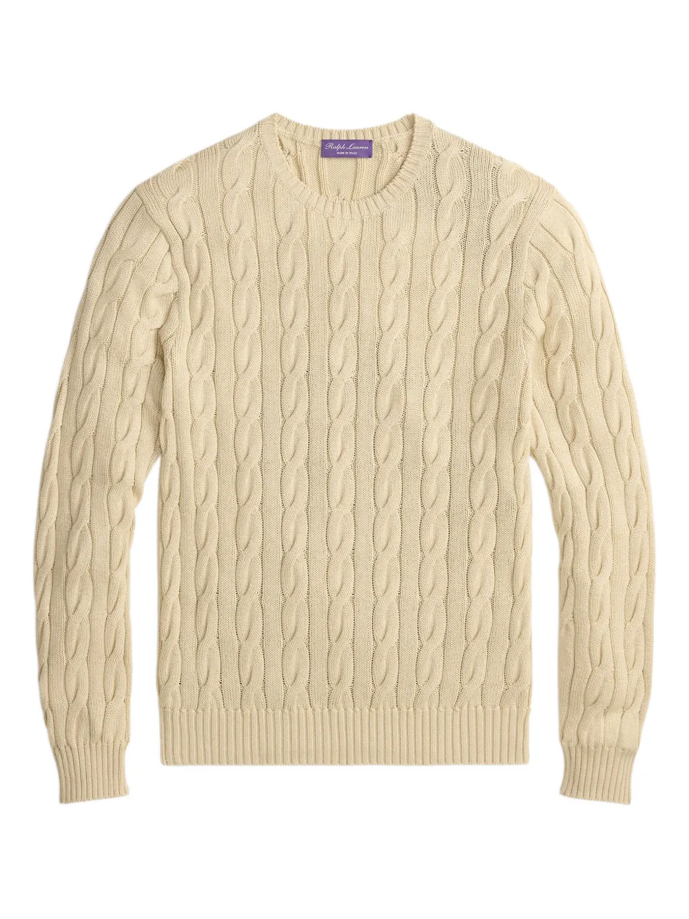 Ralph Lauren Purple Label cable-knit long-sleeve sweater | Neutrals | Image 1