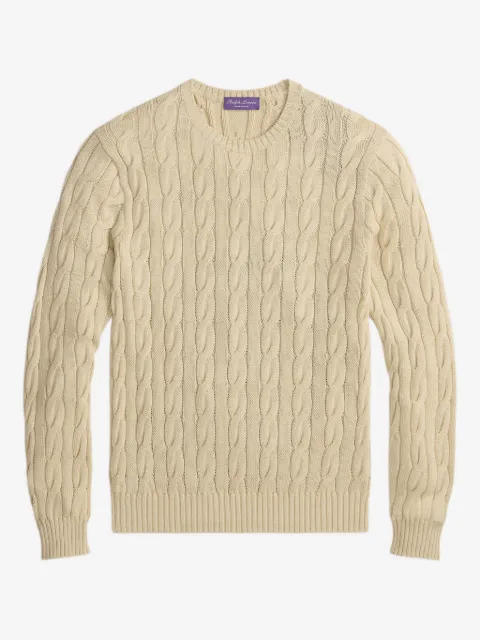 Ralph Lauren Purple Label cable-knit long-sleeve sweater