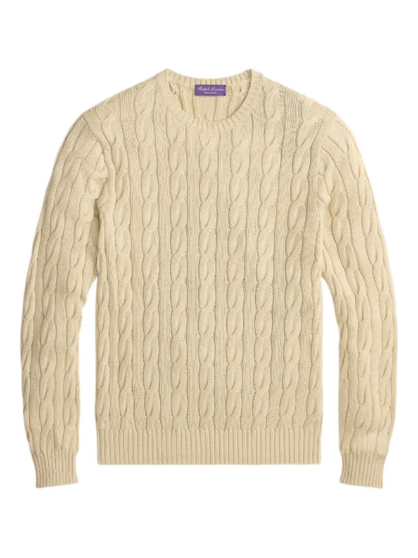 Ralph Lauren Purple Label ケーブルニット セーター | ニュートラル