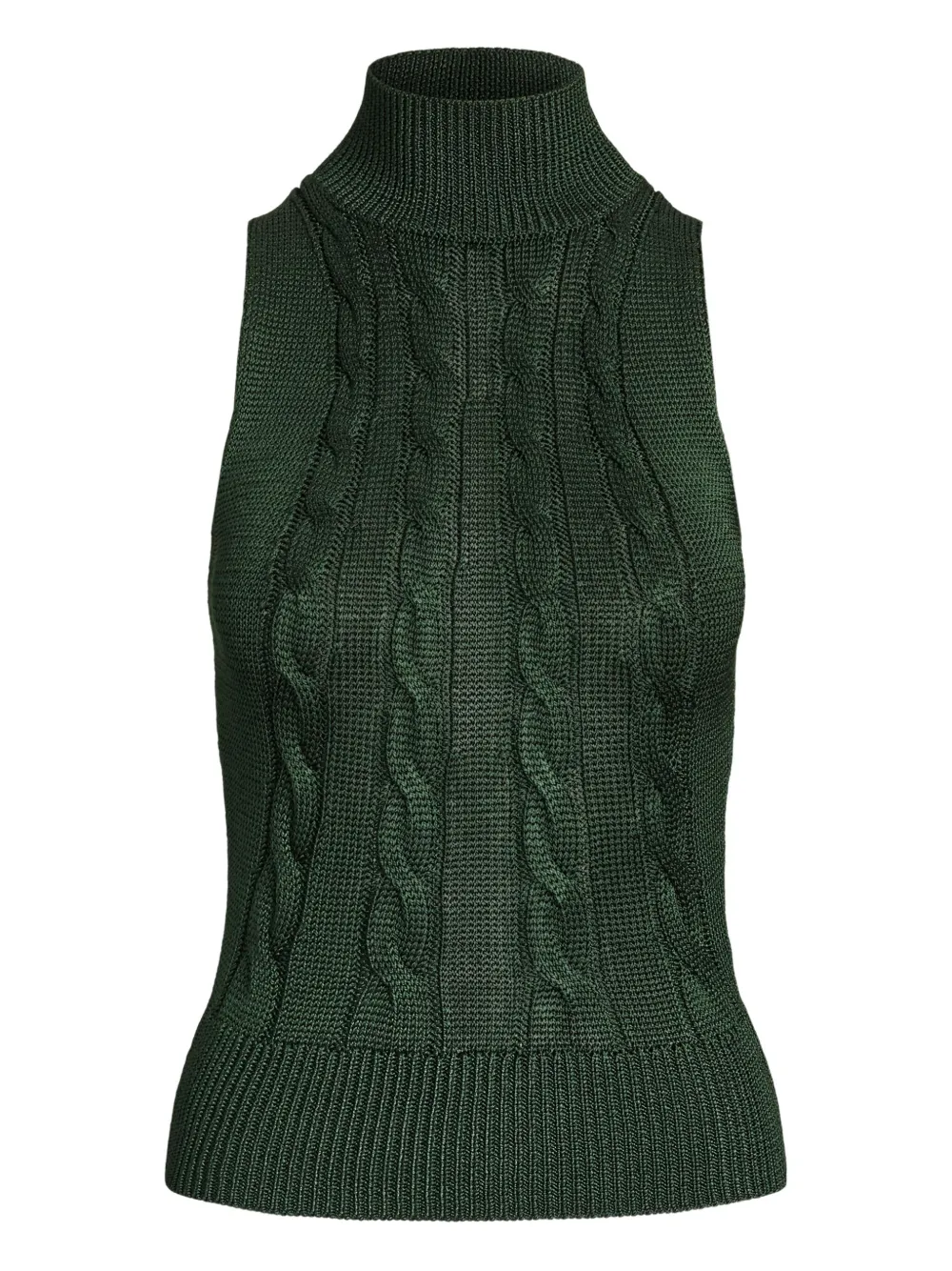 cable-knit sleeveless top