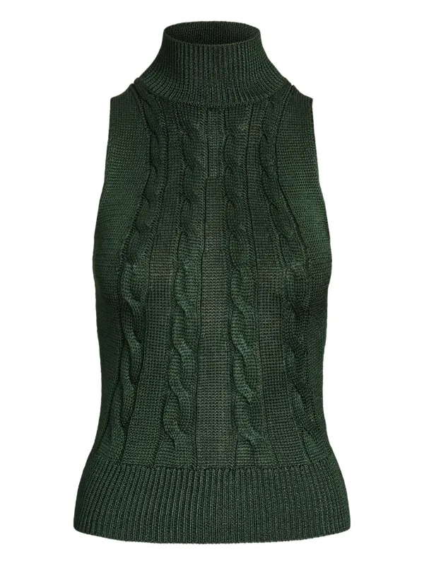 Ralph Lauren Collection ケーブルニット ノースリーブトップ