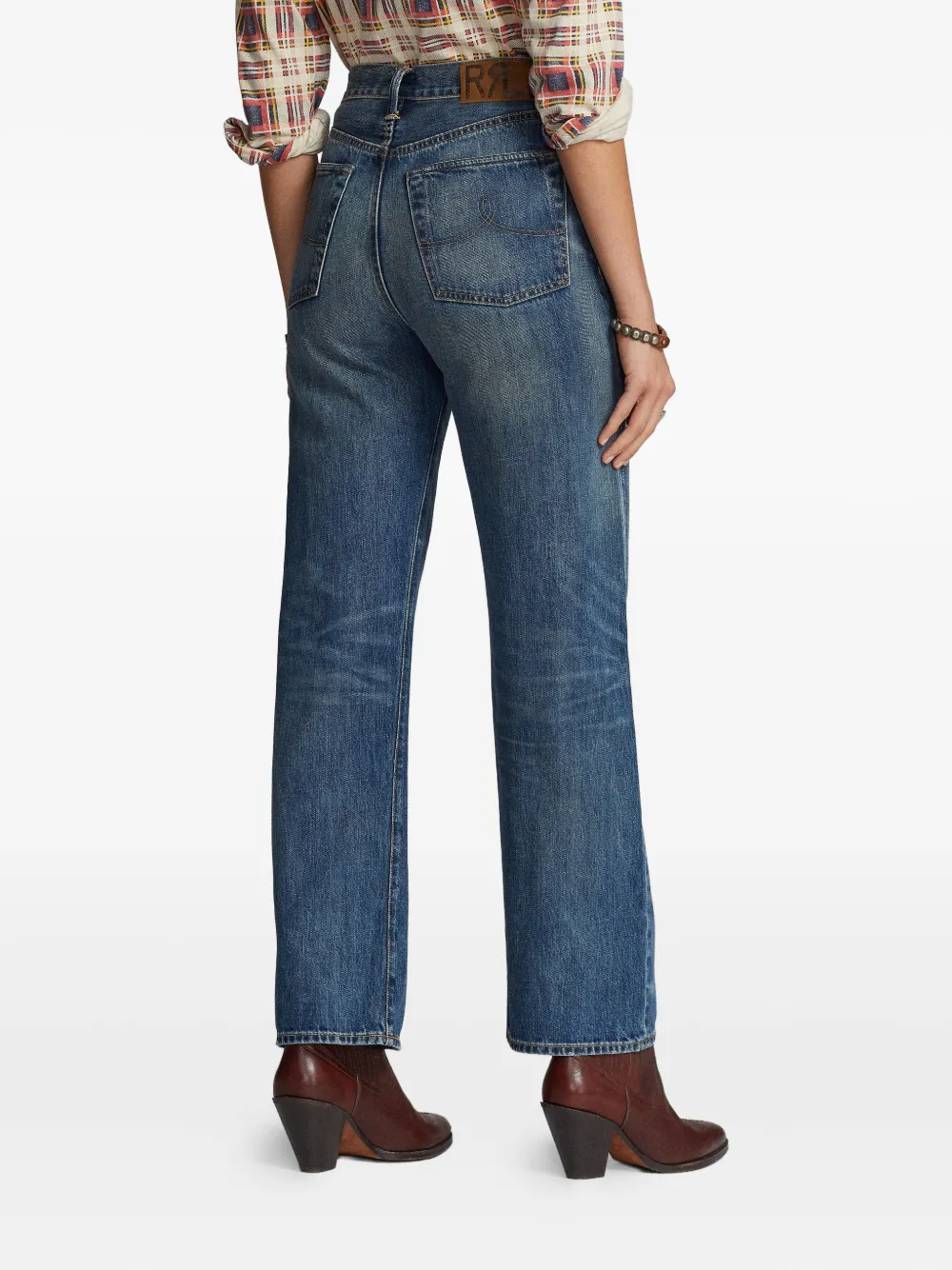 Ralph Lauren RRL Jeans met logopatch Blauw