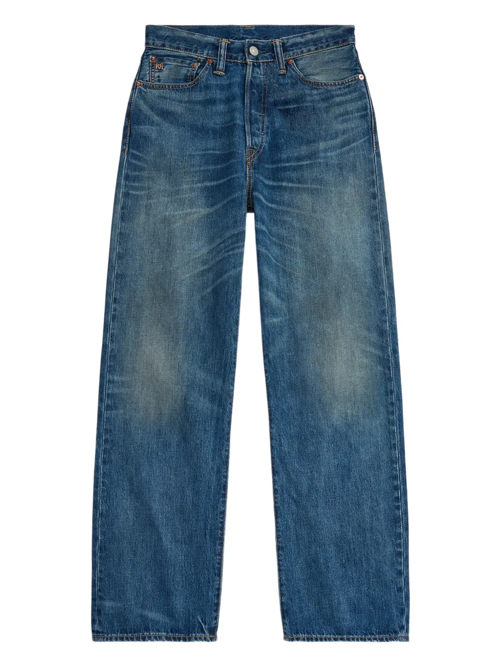 Ralph Lauren RRL Jeans met logopatch Blauw