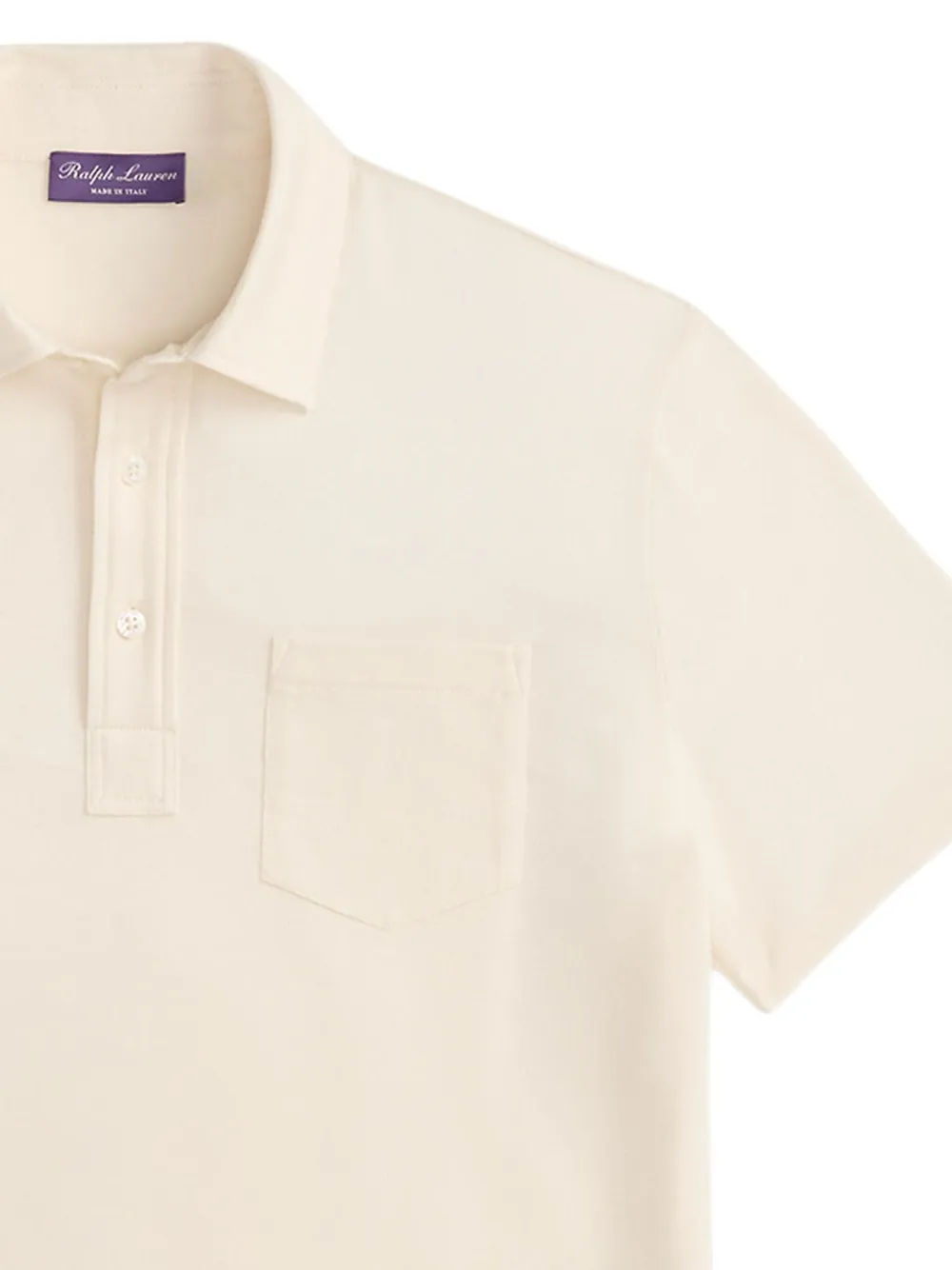 Ralph Lauren Purple Label Poloshirt met borstzak - Beige