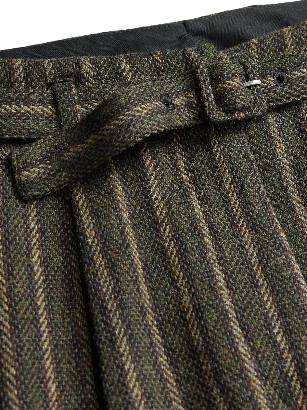 Ralph Lauren RRL Broek met krijtstreep en ceintuur Groen