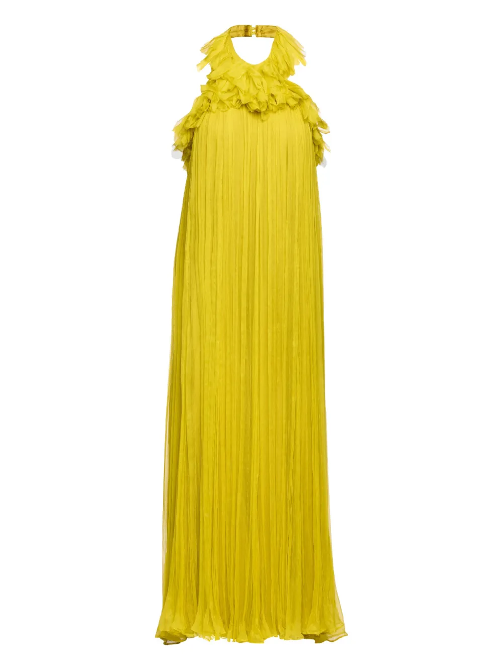 ruffled halterneck dress