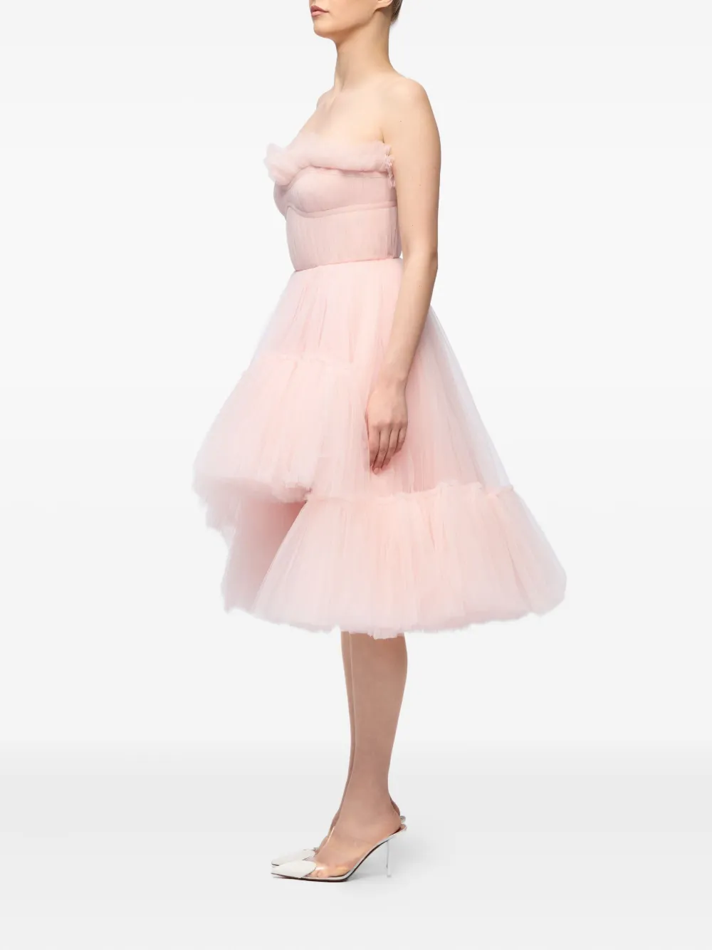Ana Radu strapless ruffled dress - Roze