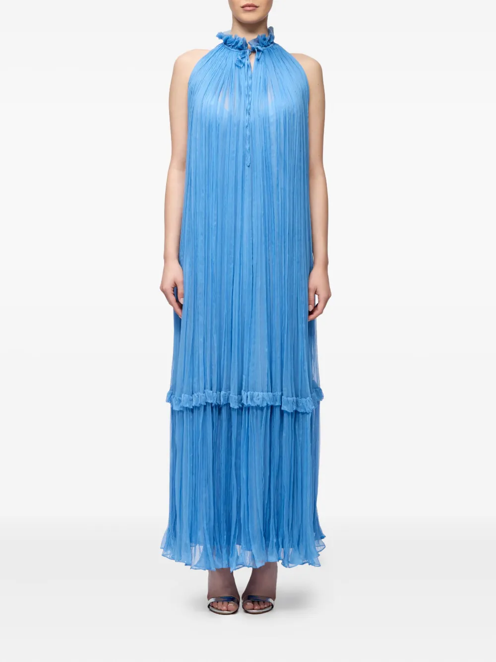 Ana Radu pleated maxi dress - Blauw