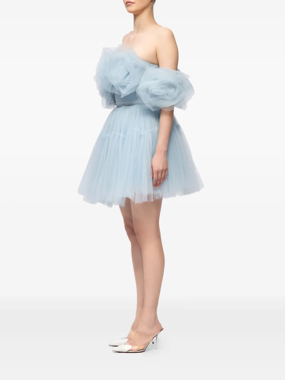 Ana Radu tulle off-shoulder dress - Blauw