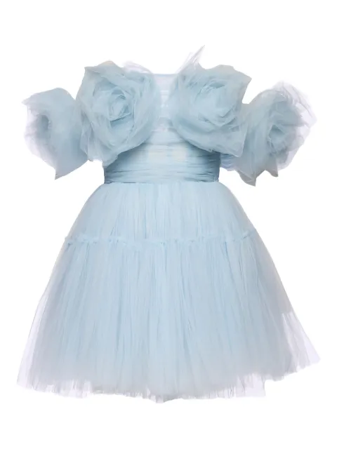 Ana Radu robe courte en tulle à épaules dénudées