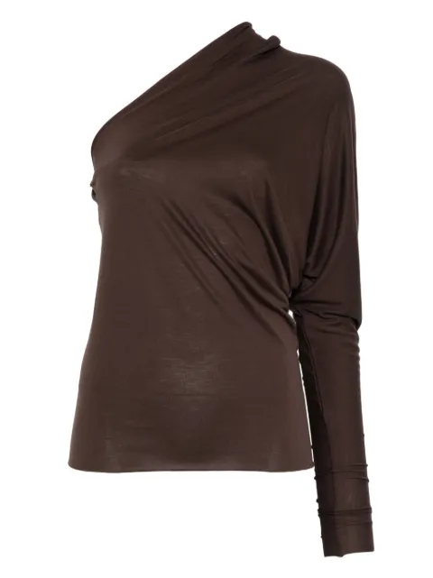Rick Owens Lilies one-shoulder long-sleeve top