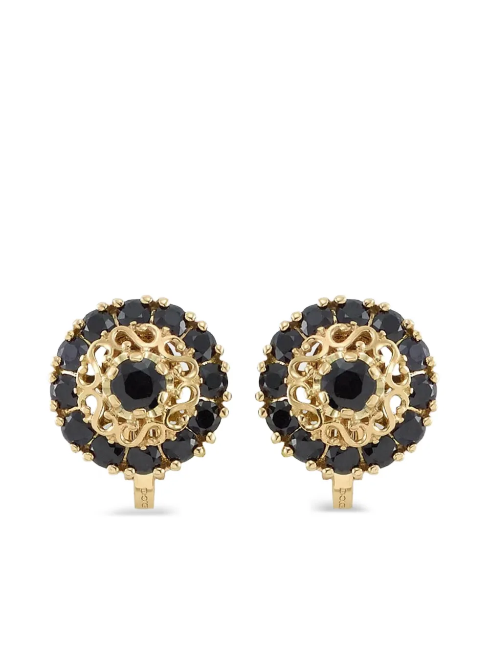Dolce & Gabbana 18kt geelgouden Sicily oorbellen met zwarte saffier | Goud | Image 1