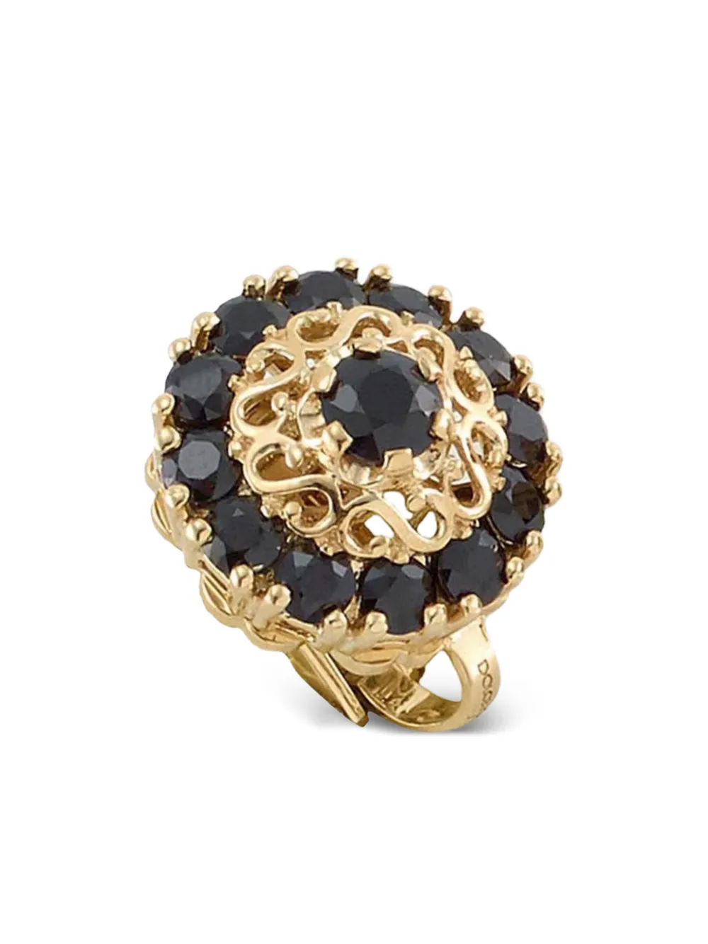 Dolce & Gabbana 18kt geelgouden Sicily oorbellen met zwarte saffier | Image 2