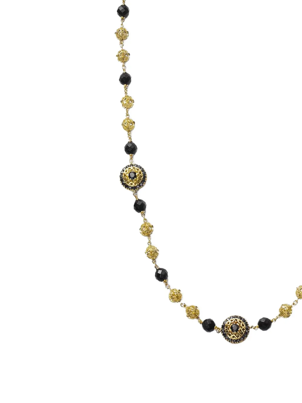 Dolce & Gabbana 18K yellow gold Sicily jade and black sapphire necklace | Image 2