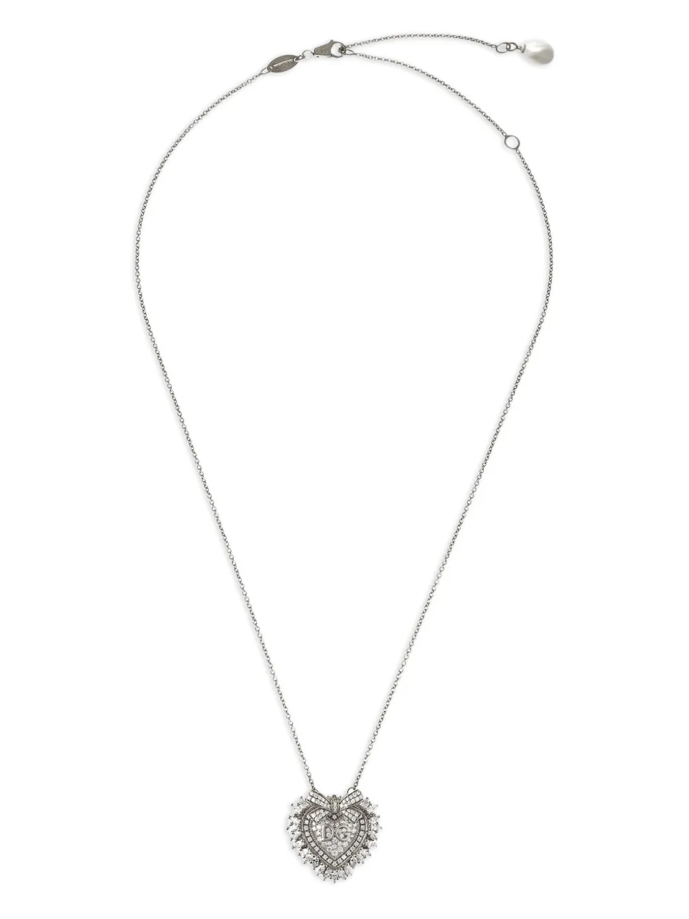 Dolce & Gabbana 18K white gold Devotion diamond Necklace | Silver | Image 1