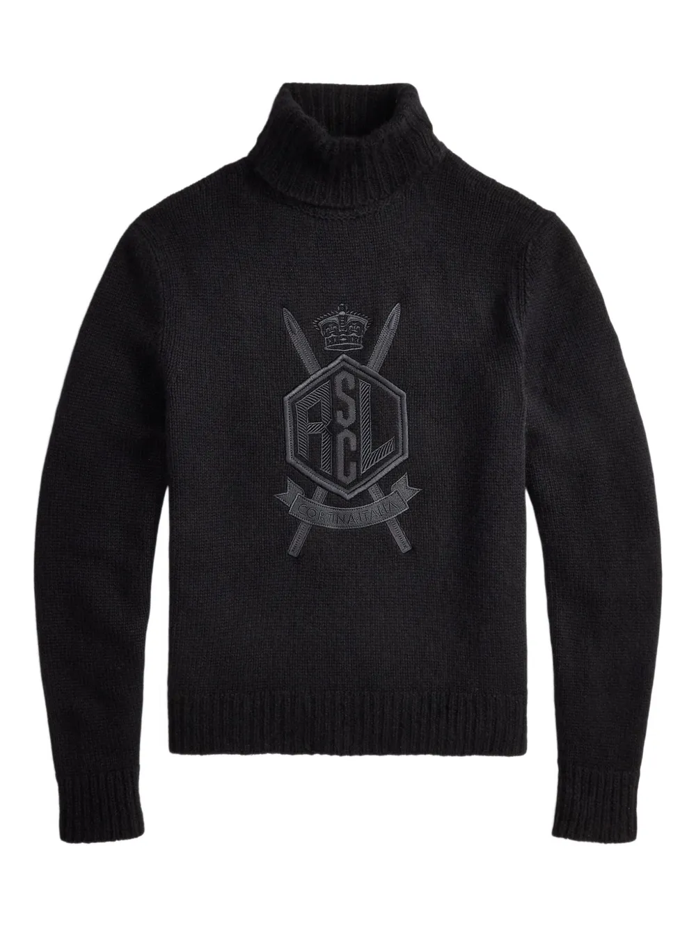 Ralph Lauren Purple Label タートルネック プルオーバー - ブラック Ralph Lauren Purple Label タートルネック プルオーバー - ブラック