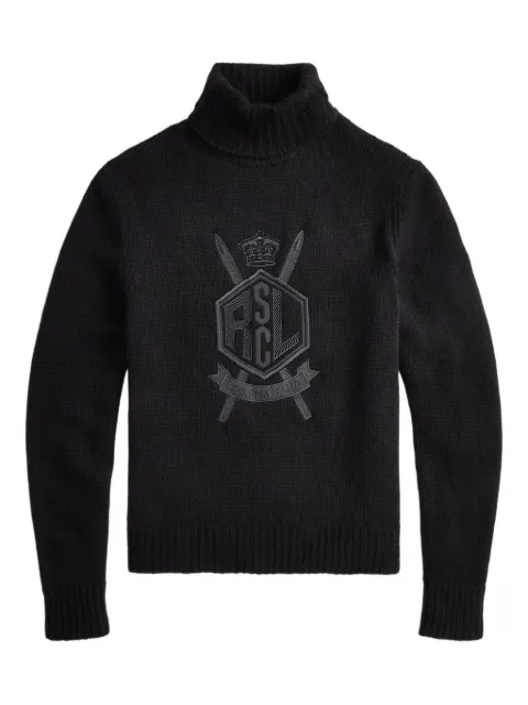 Ralph Lauren Purple Label embroidered turtleneck pullover