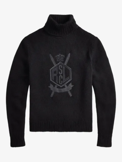 Ralph Lauren Purple Label embroidered turtleneck pullover