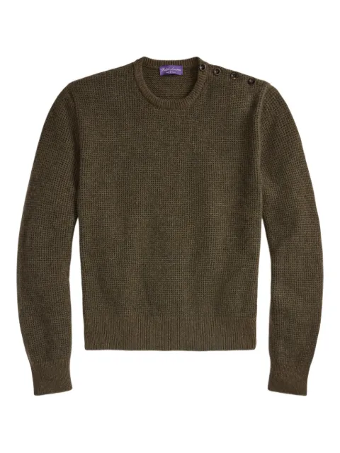 Ralph Lauren Purple Label Birdseye Pullover mit Knopfdetail