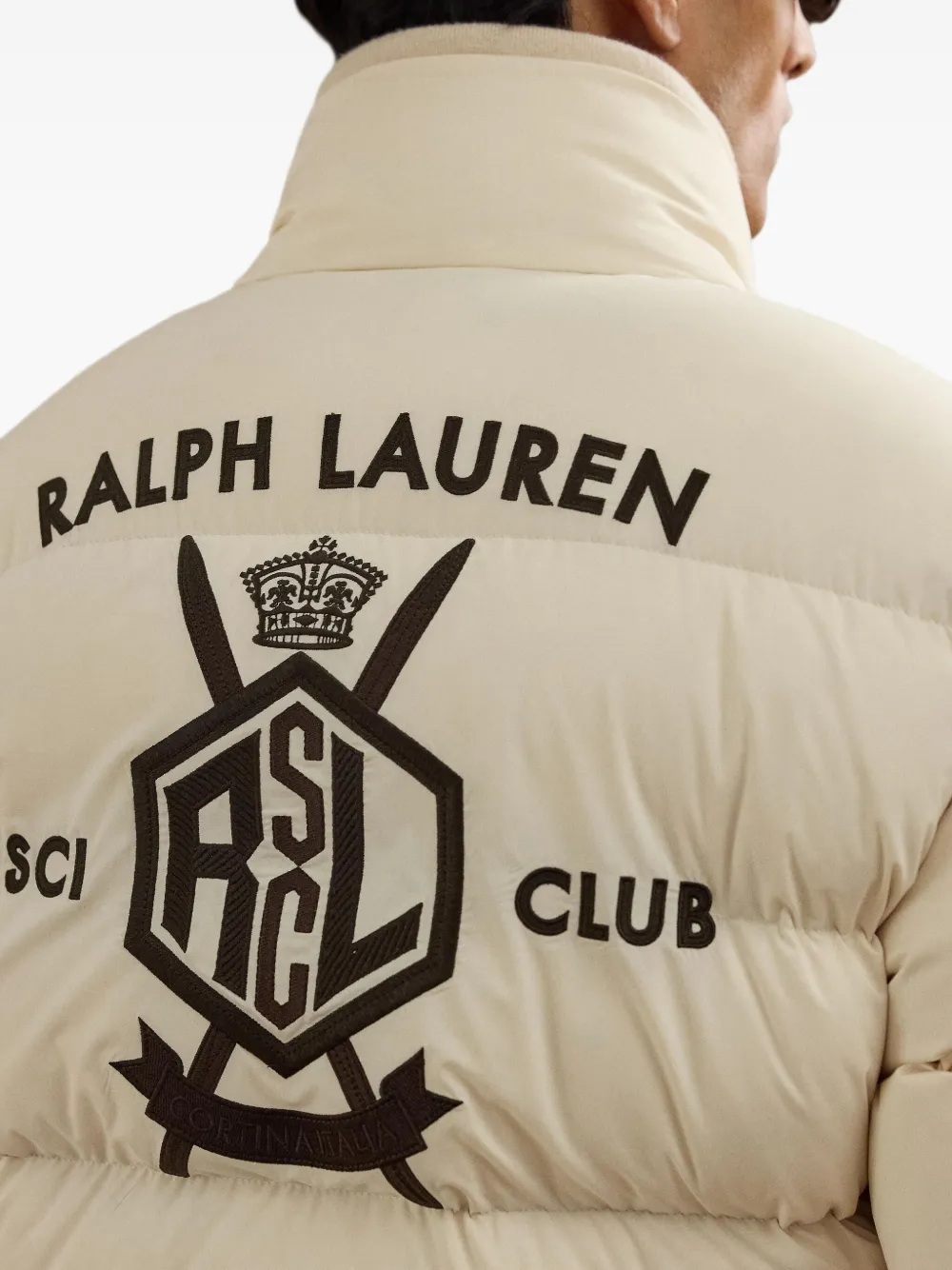 Ralph Lauren Purple Label Emerson gewatteerd bomberjack Beige