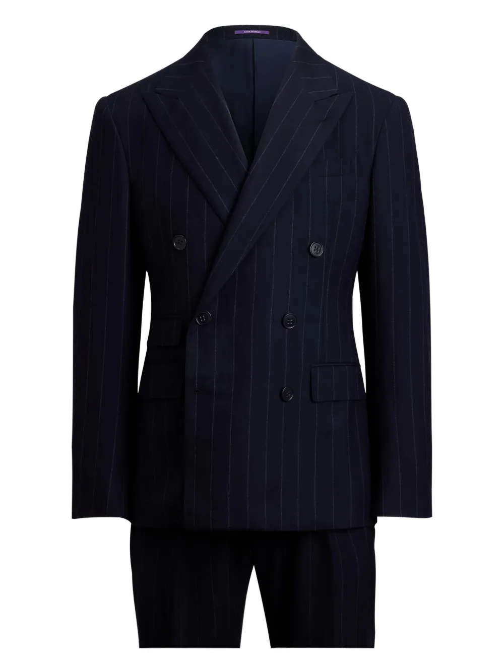Ralph Lauren Purple Label Completo gessato doppiopetto - Blu