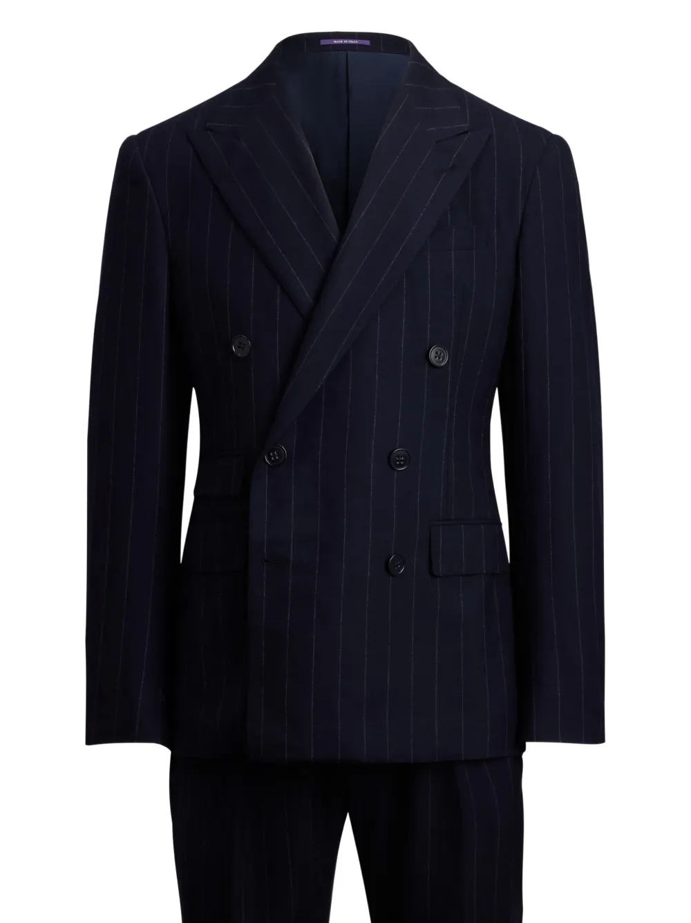 Ralph Lauren Purple Label ピンストライプ ダブルスーツ - ブルー Ralph Lauren Purple Label ピンストライプ ダブルスーツ - ブルー