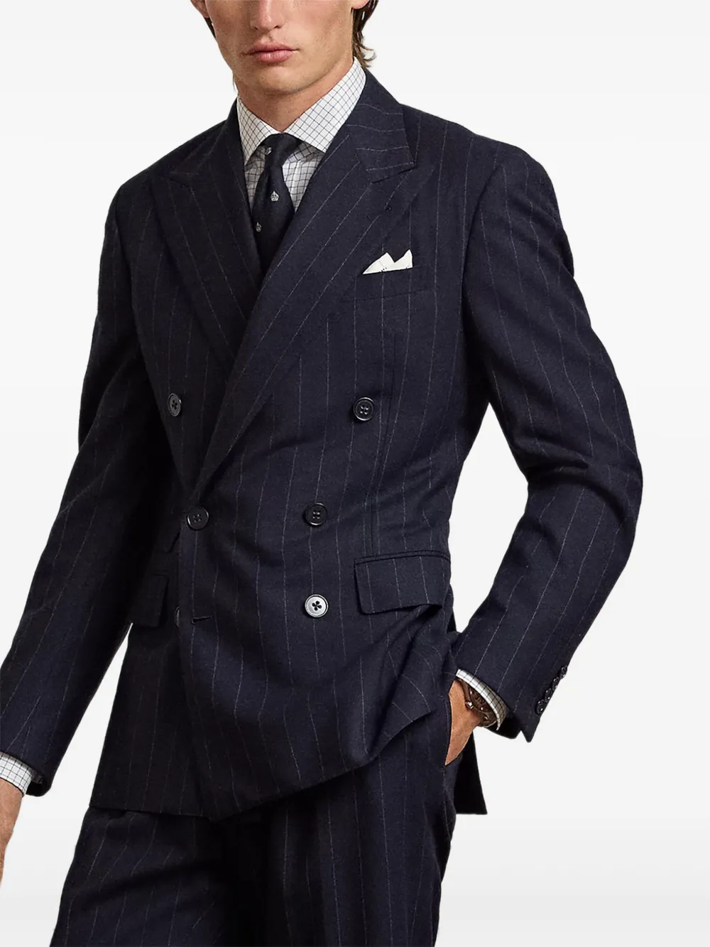 Ralph Lauren Purple Label pinstripe double-breasted suit | Double  Breasted Suits | Image 2