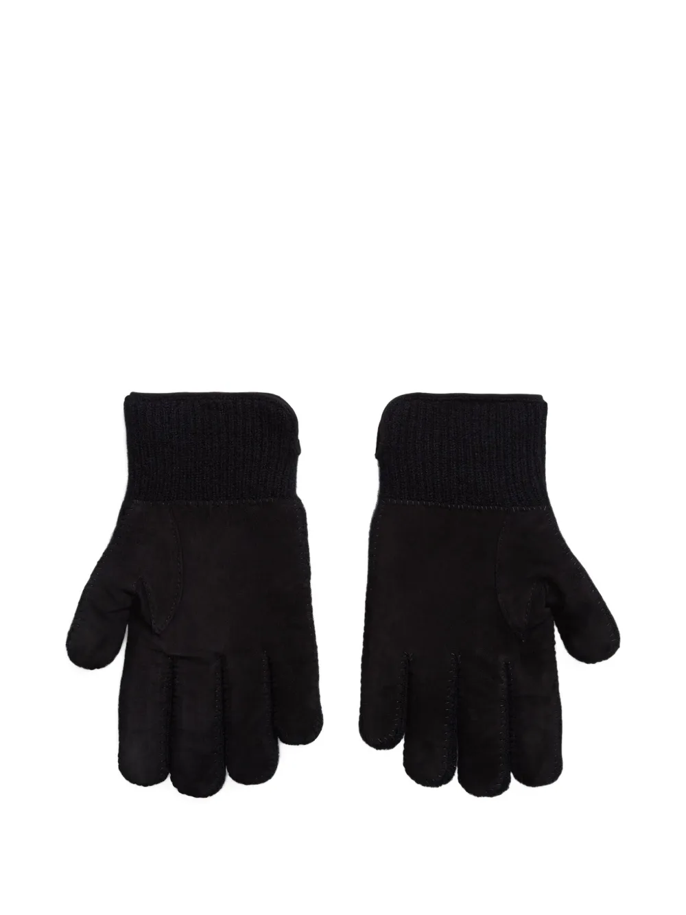 Ralph Lauren Purple Label Handschoenen met geribbelde afwerking - Zwart