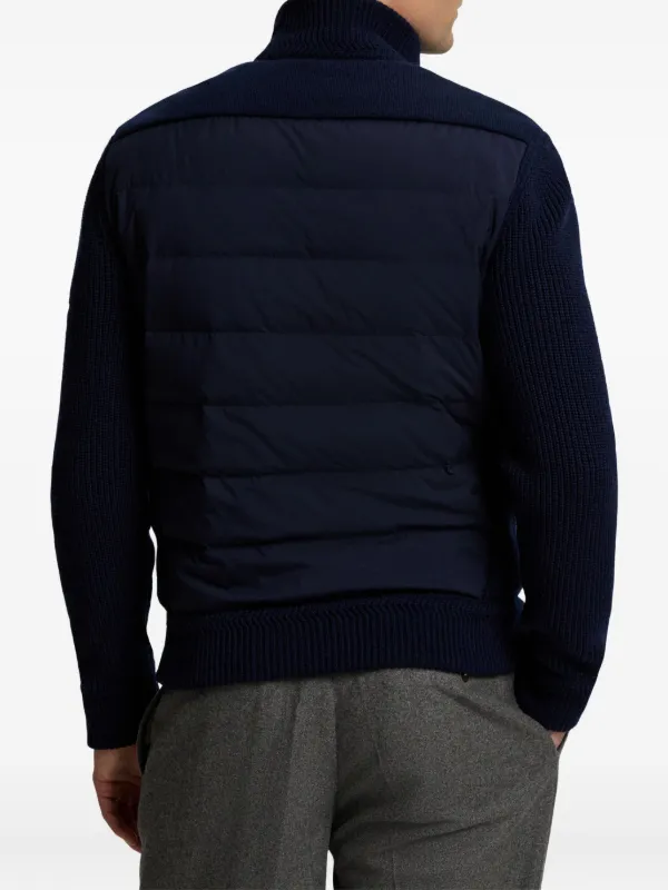 Ralph Lauren Purple Label ribbed-sleeves Quilted Jacket | Blue