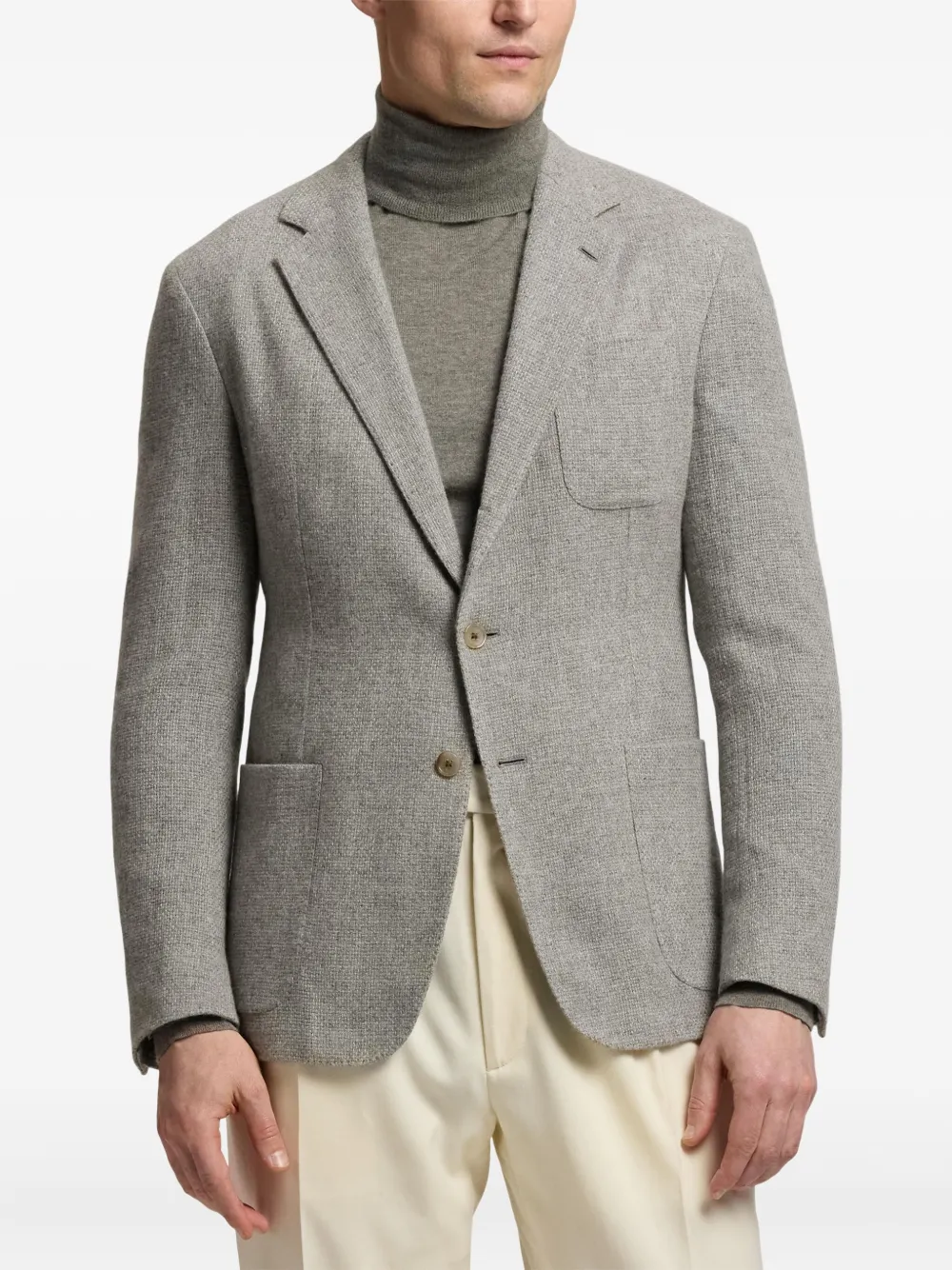 Ralph Lauren Purple Label Blazer met enkele rij knopen Grijs