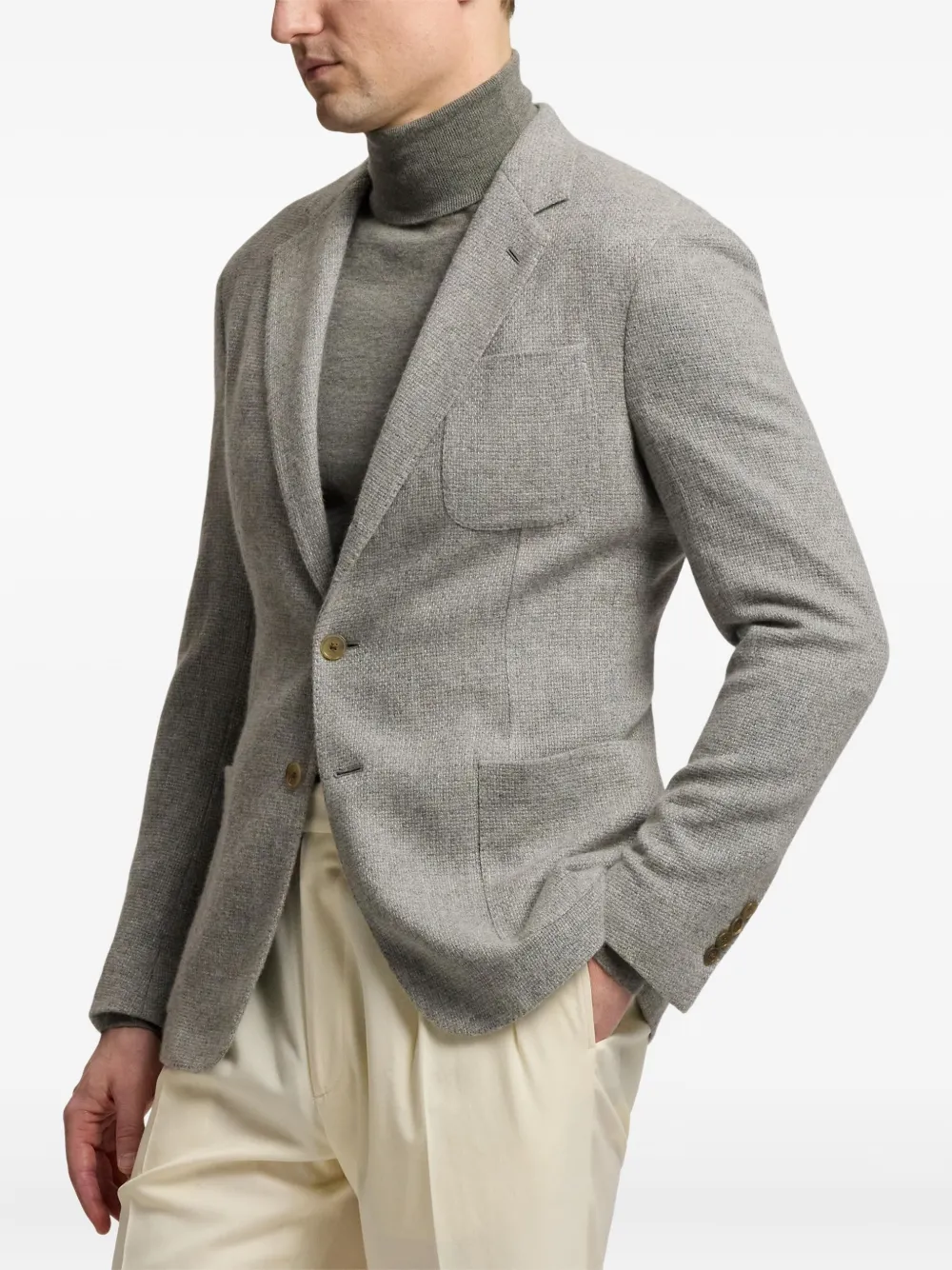 Ralph Lauren Purple Label Blazer met enkele rij knopen Grijs