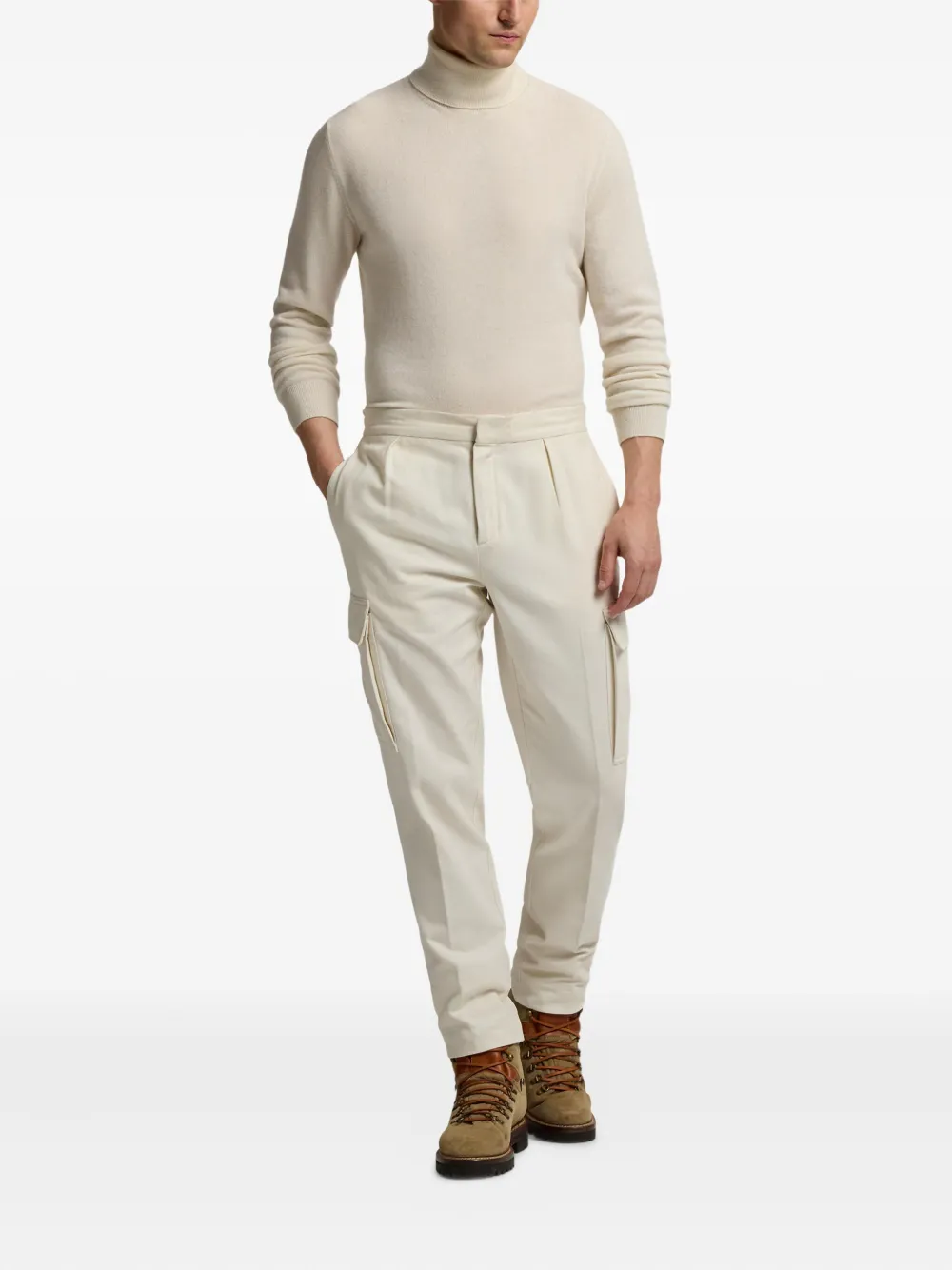 Ralph Lauren Purple Label Kasjmier coltrui Wit
