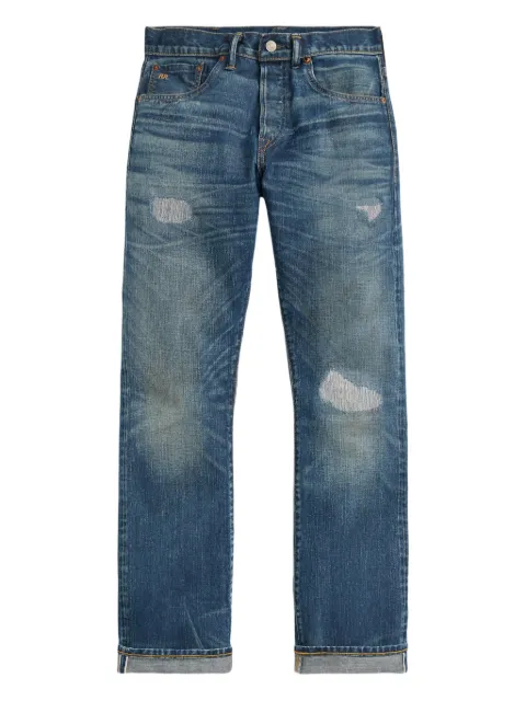 Ralph Lauren RRL distressed straight-leg jeans