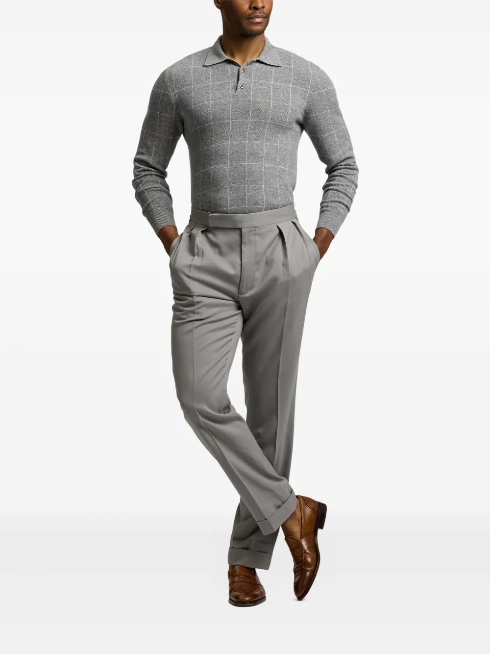 Ralph Lauren Purple Label Trui met polokraag - Grijs