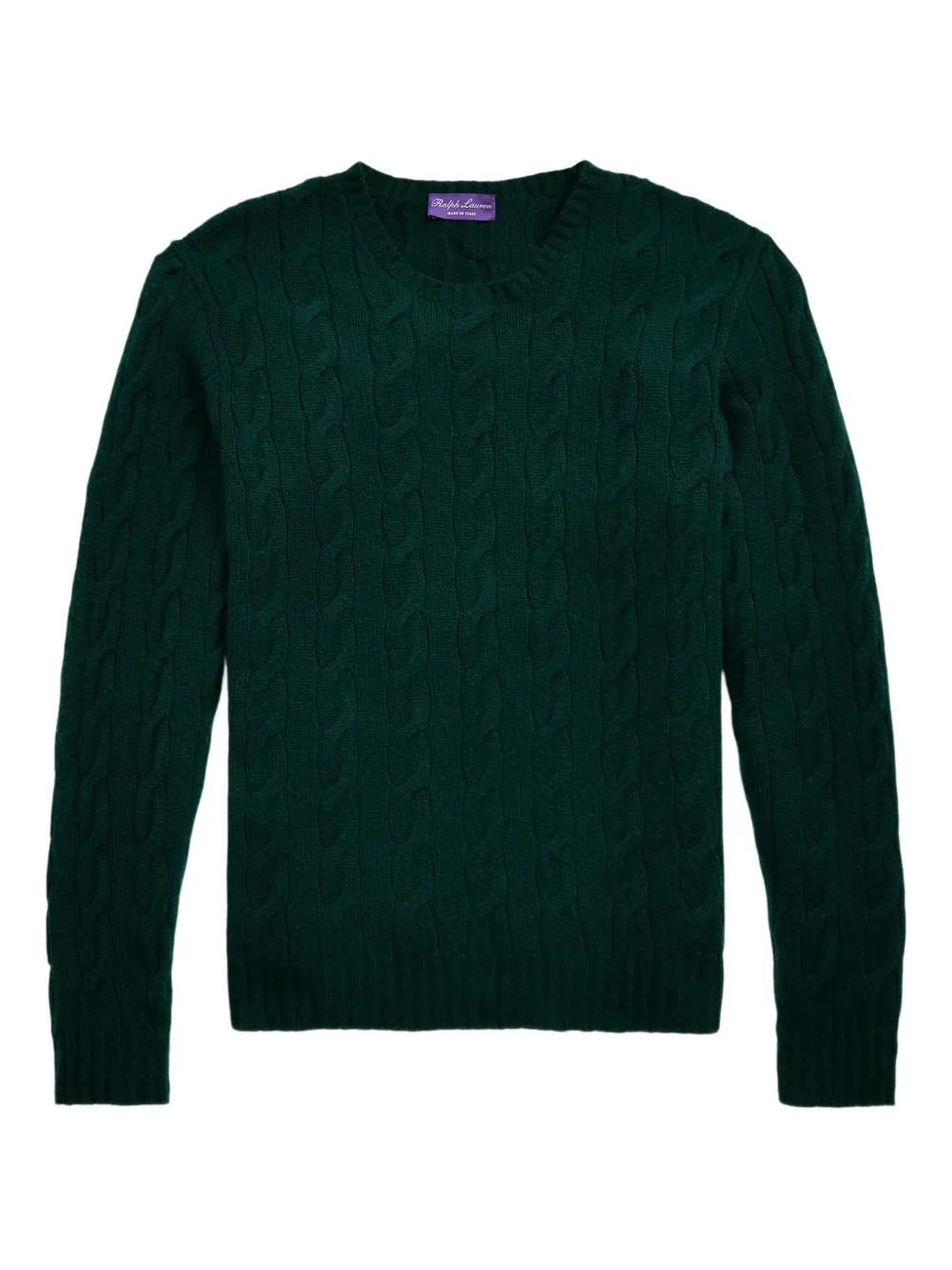 Ralph Lauren Purple Label cable-knit jumper Groen
