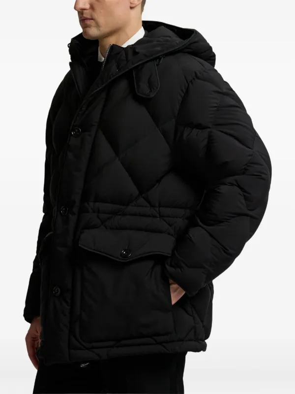Ralph Lauren Purple Label Hooded Padded Jacket | Black | FARFETCH