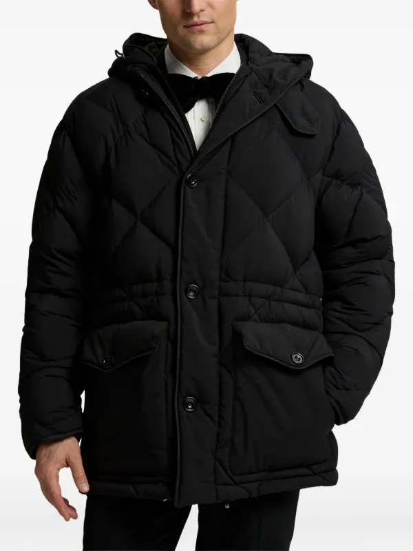 RALPH LAUREN PURPLELABEL★スノーパーカー ナイロンコート Ralph Lauren Purple Label Hooded Padded Jacket | Black | FARFETCH