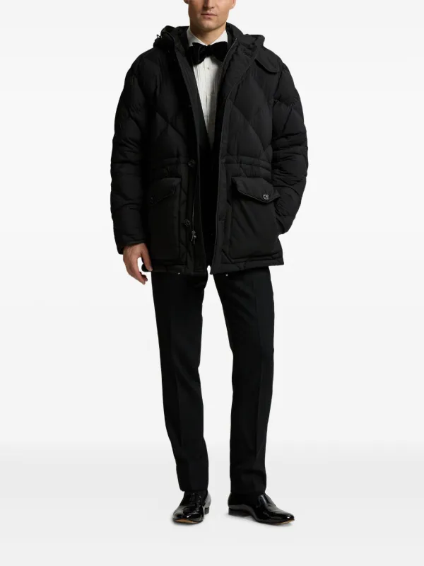 Ralph Lauren Purple Label Hooded Padded Jacket | Black | FARFETCH