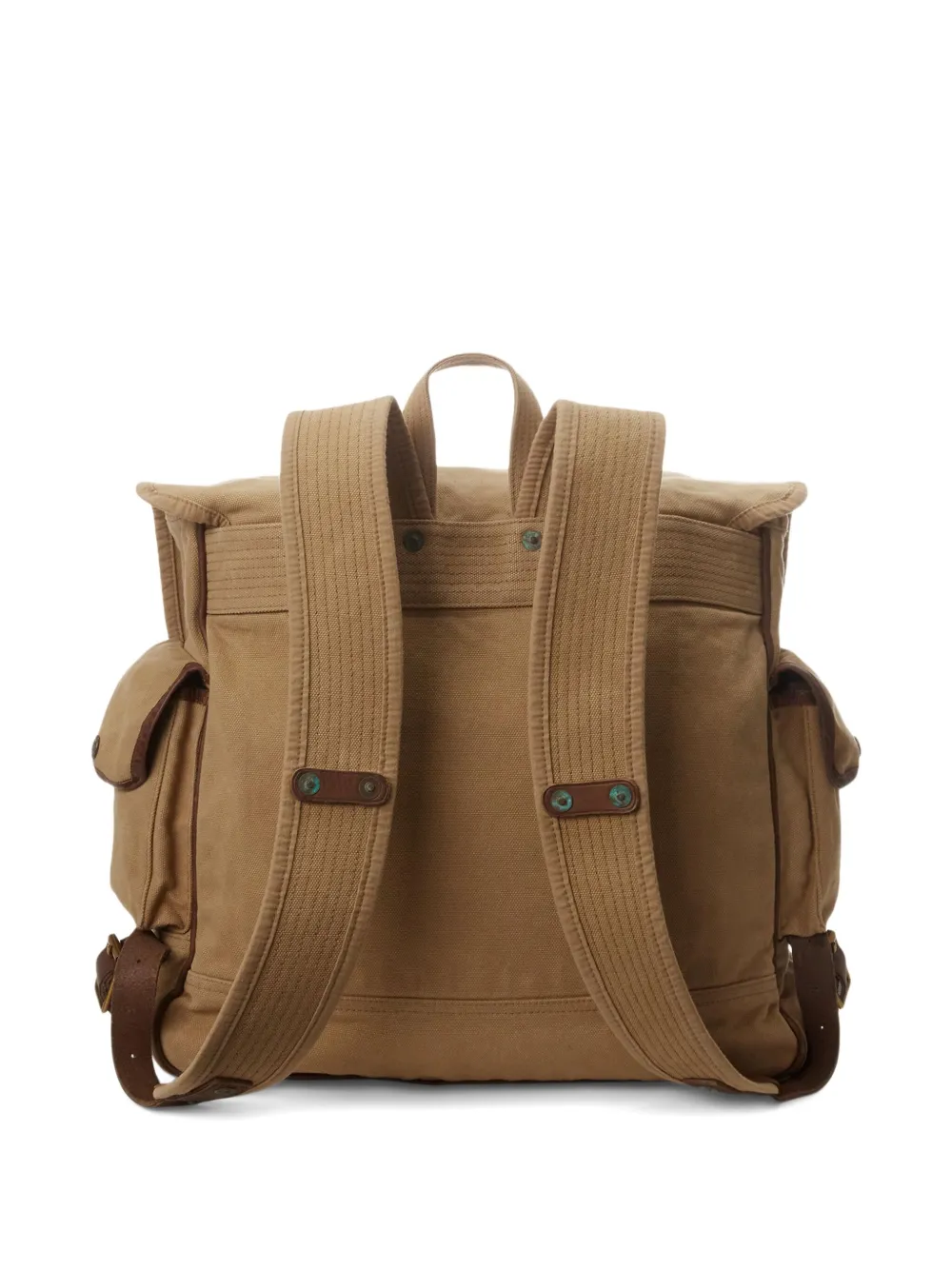 Rrl Canvas Flap Backpack In Neutral