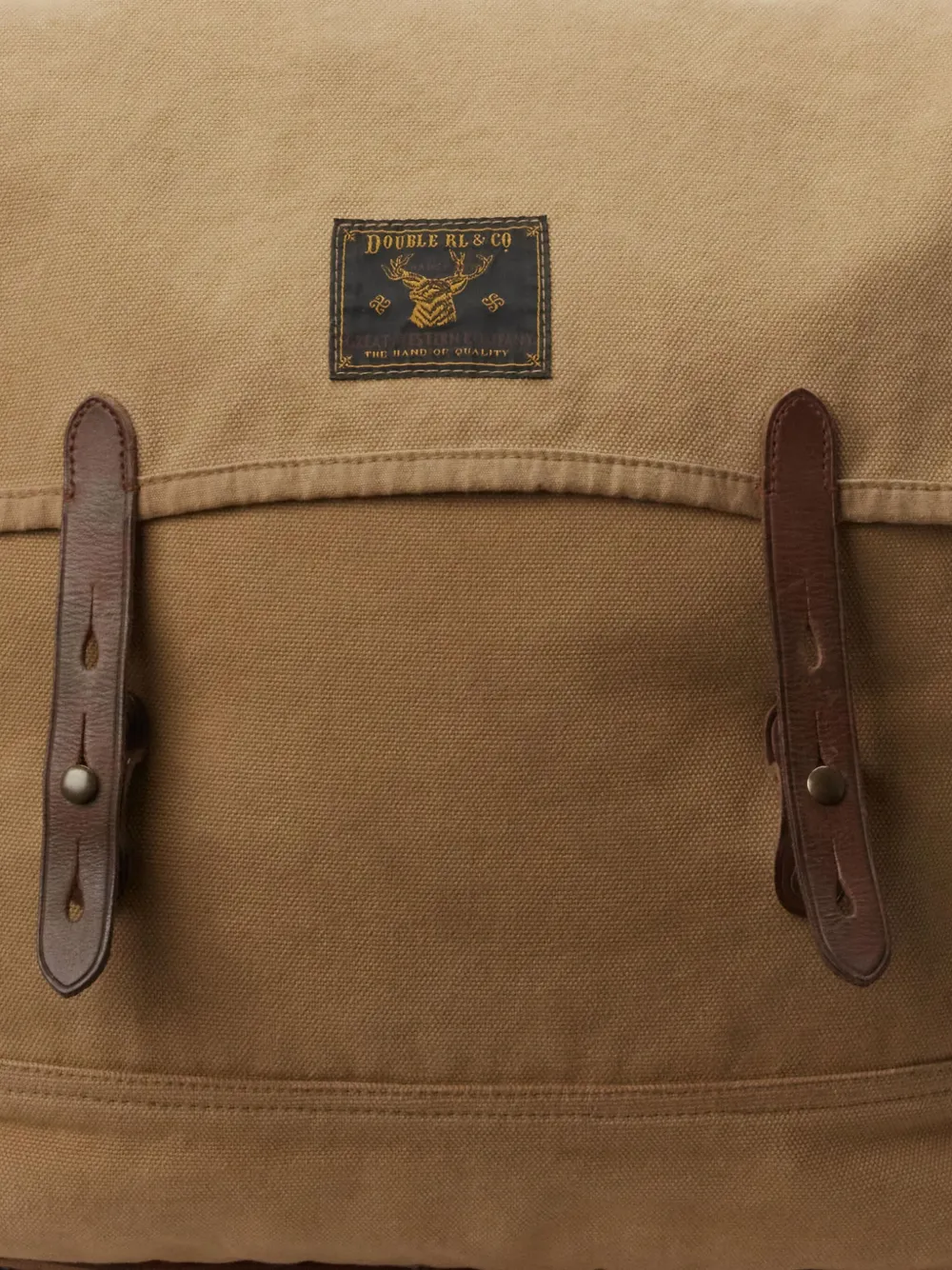 Rrl Canvas Flap Backpack In Neutral