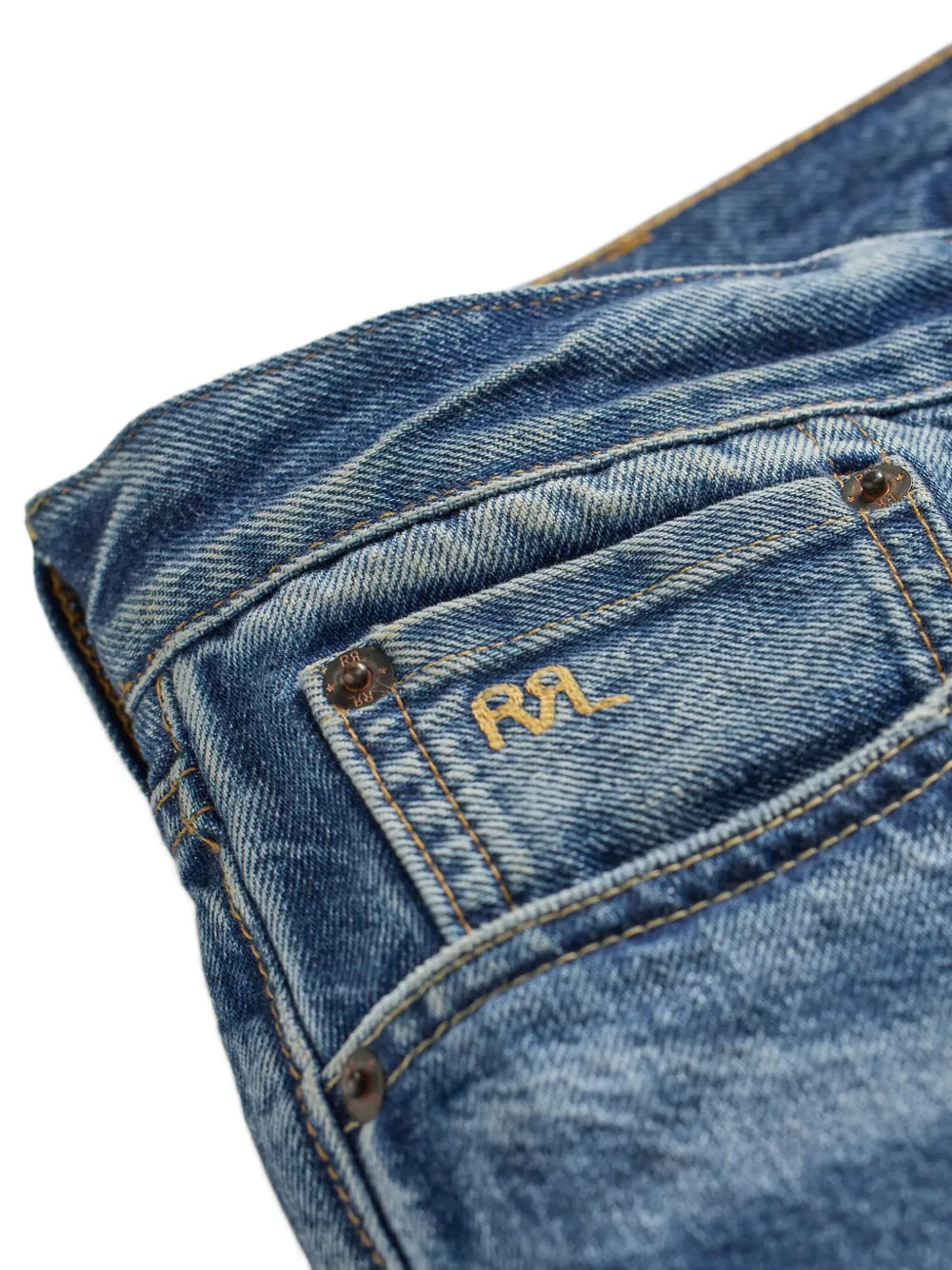Ralph Lauren RRL Straight jeans met vervaagd effect Blauw