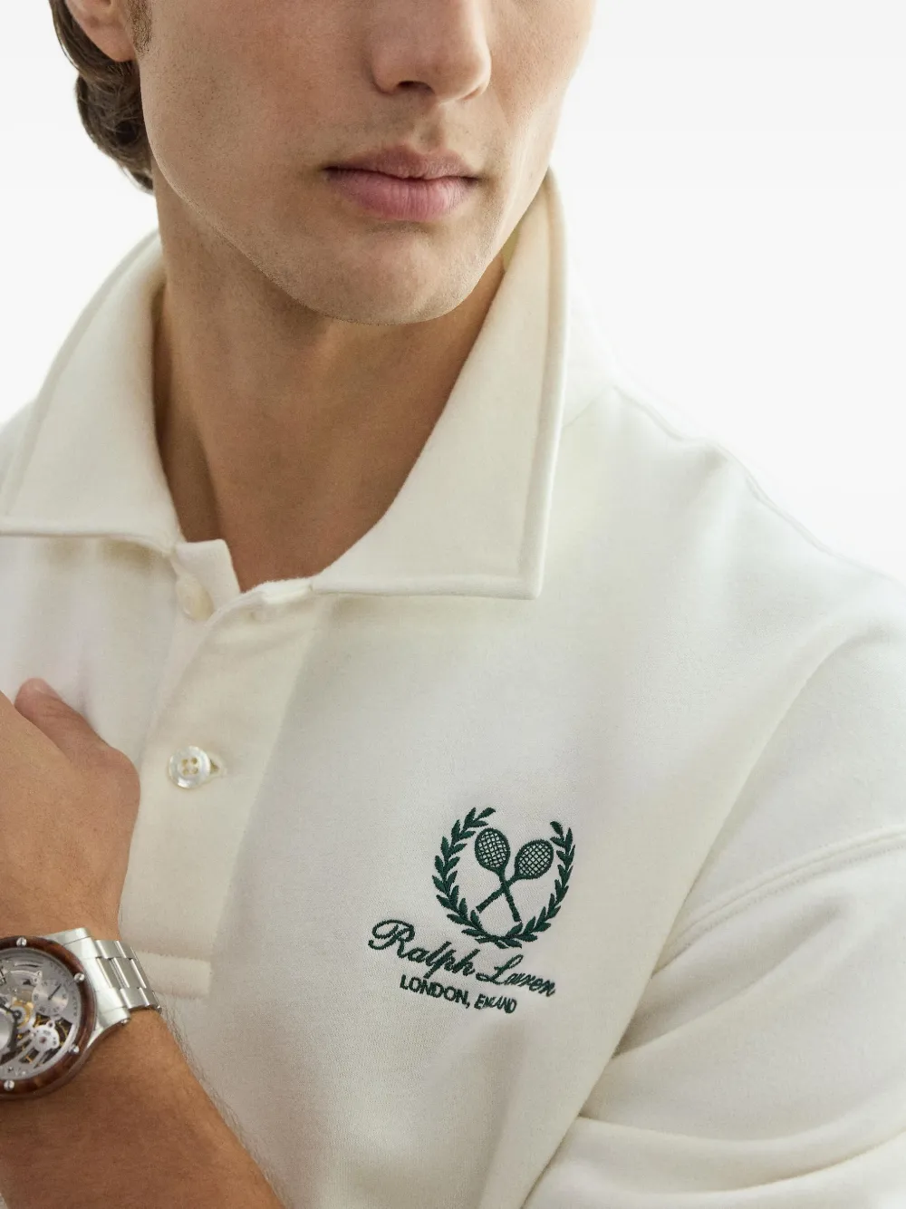 Ralph Lauren Purple Label Poloshirt met lange mouwen Wit