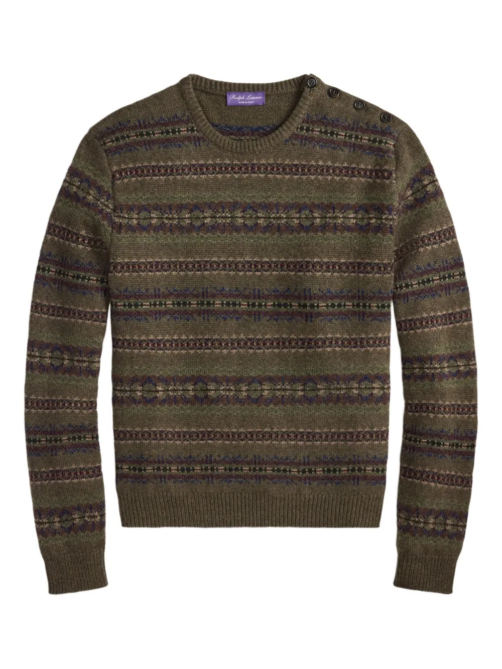 Ralph Lauren Purple Label フェアアイル プルオーバー - グリーン Ralph Lauren Purple Label フェアアイル プルオーバー - グリーン