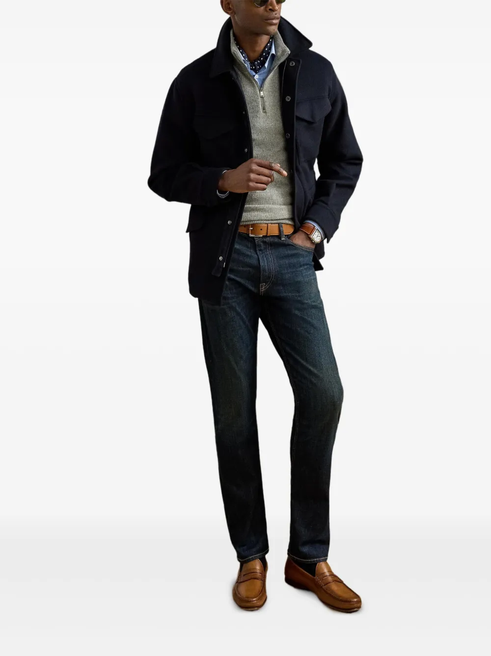 Ralph Lauren Purple Label Favola jack met cargo zak Blauw