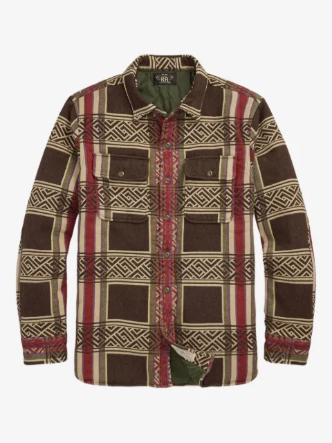 Ralph Lauren RRL sobrecamisa capitonada con motivo de cuadros