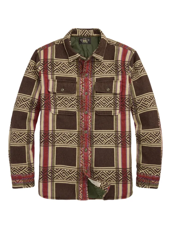 ralph lauren brown patchwork jacket
