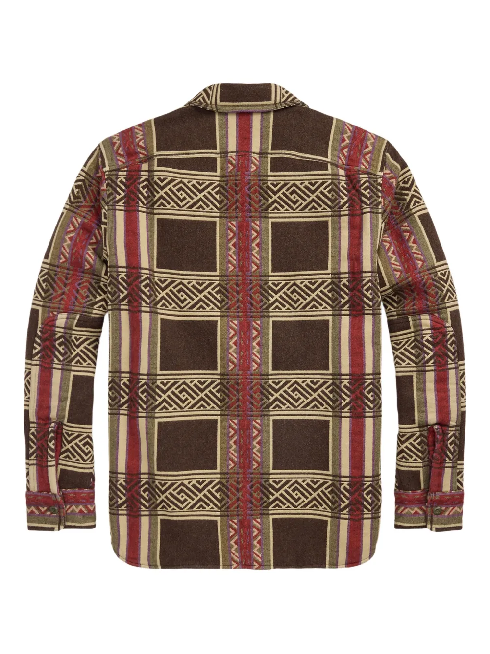 Ralph Lauren RRL Geruit gewatteerde shirtjack Bruin