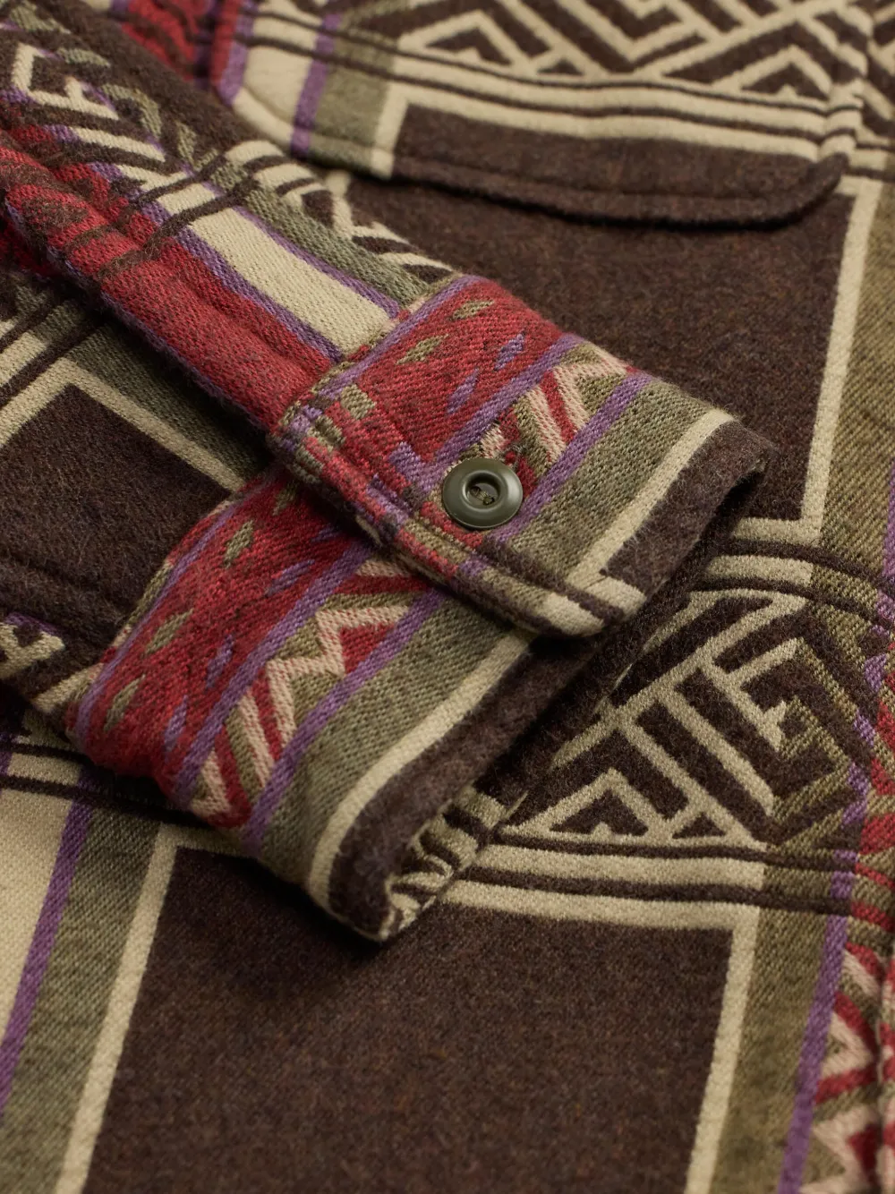Ralph Lauren RRL Geruit gewatteerde shirtjack Bruin